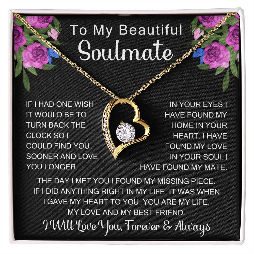 To My Beautiful Soul Mate, Forever Love Necklace