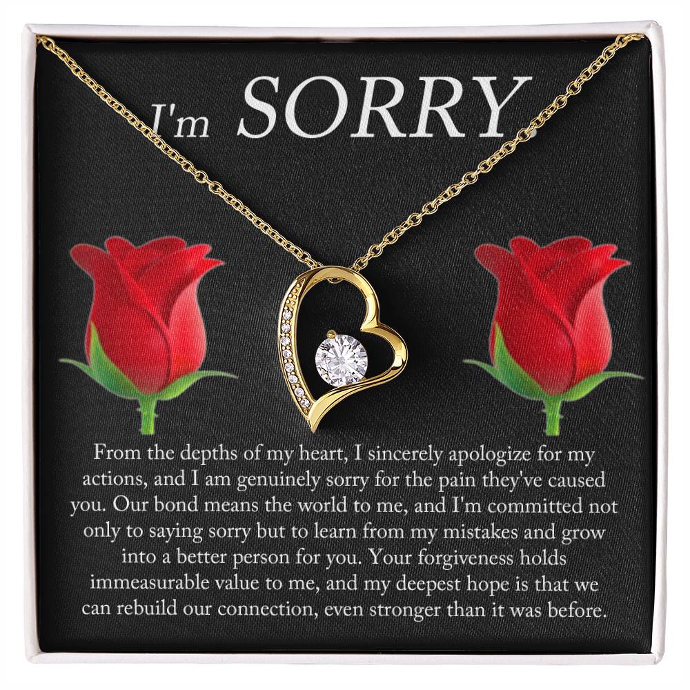 Forever Love Necklace, I'm Sorry, Roses