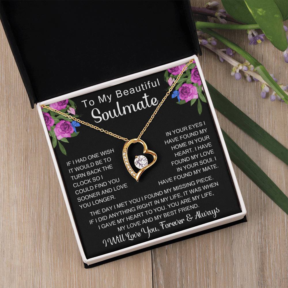 To My Beautiful Soul Mate, Forever Love Necklace