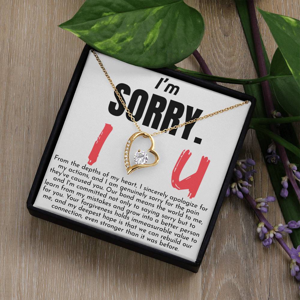 I'm Sorry. I Love You - Forever Love Necklace