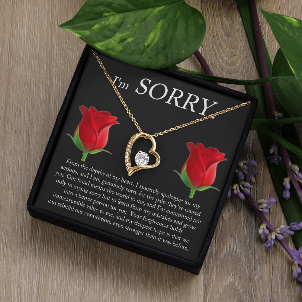 Forever Love Necklace, I'm Sorry, Roses