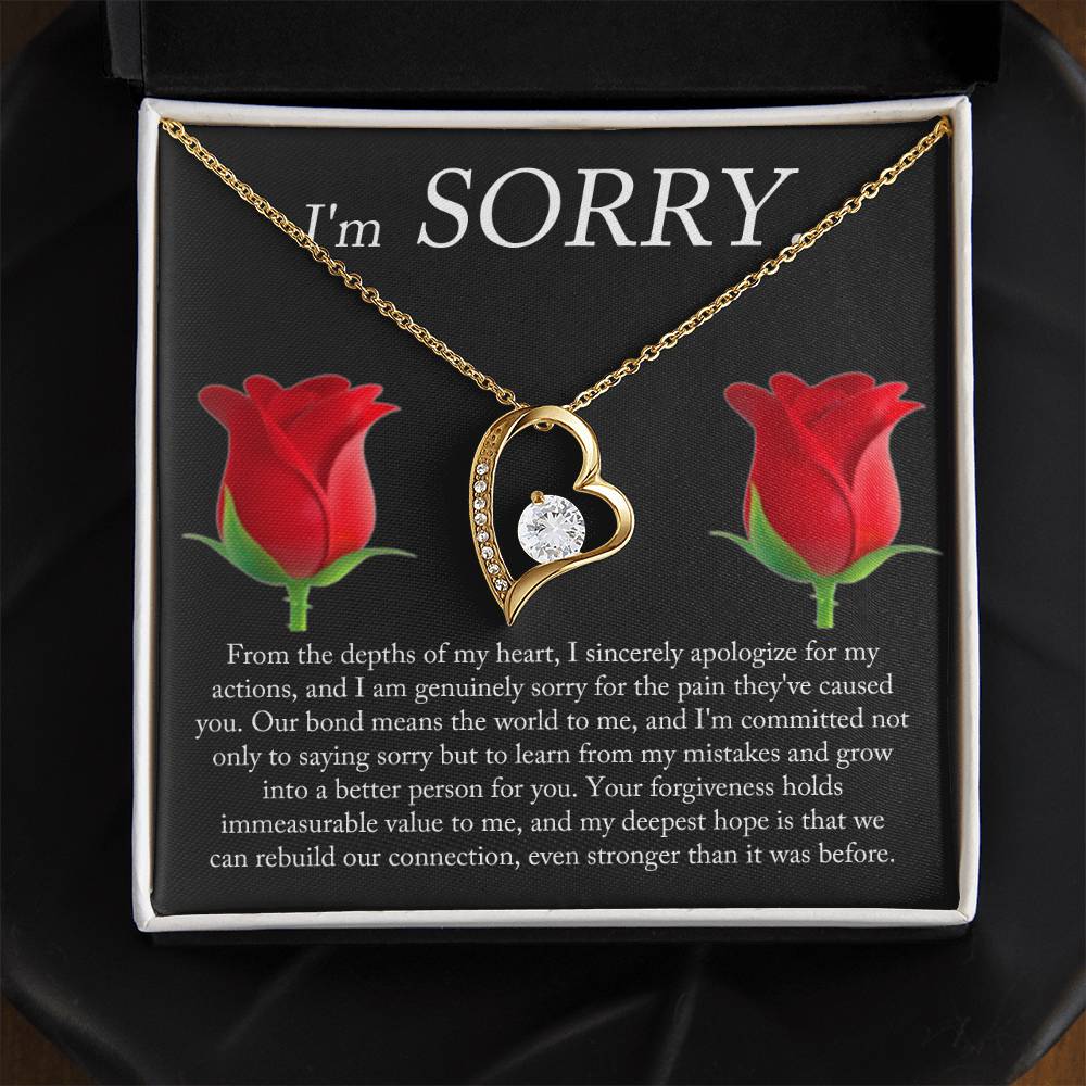 Forever Love Necklace, I'm Sorry, Roses