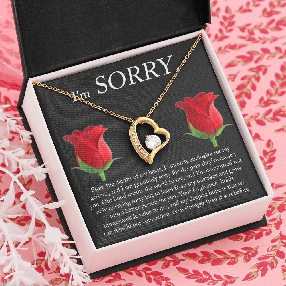 Forever Love Necklace, I'm Sorry, Roses