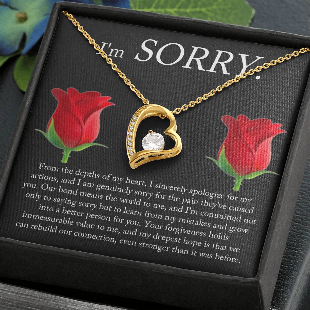 Forever Love Necklace, I'm Sorry, Roses