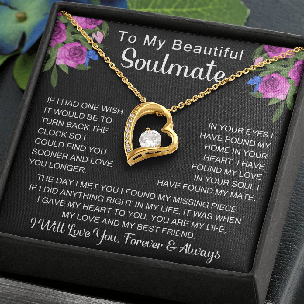 To My Beautiful Soul Mate, Forever Love Necklace