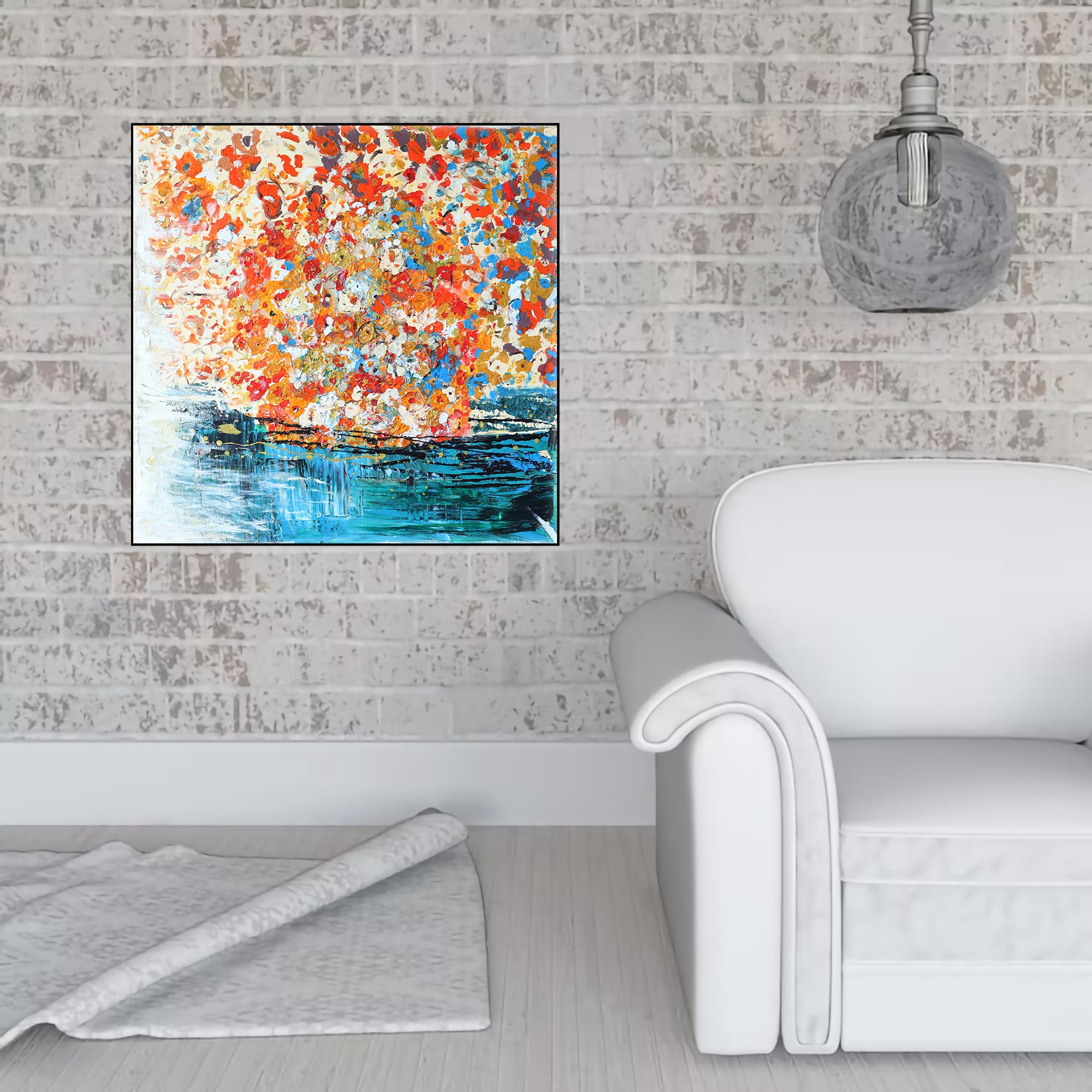 Flowers on The Water - Metal Print