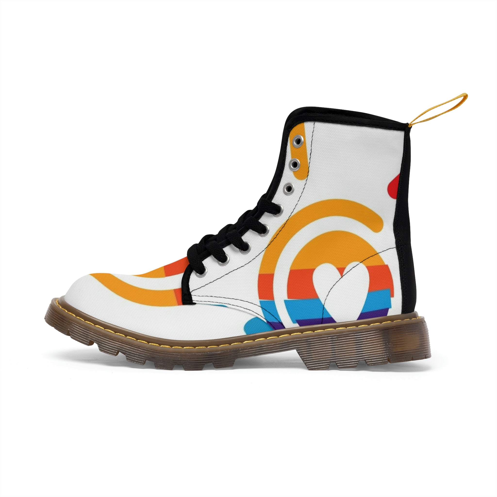 Women's Canvas Boots Womens Boots, Vegan Leather, Art On Shoes