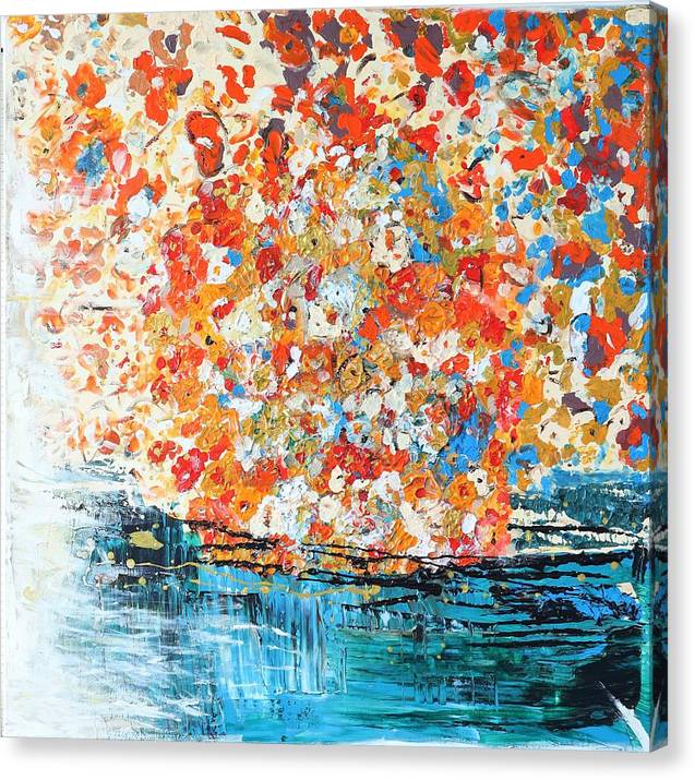 Flowers on The Water - Canvas Print