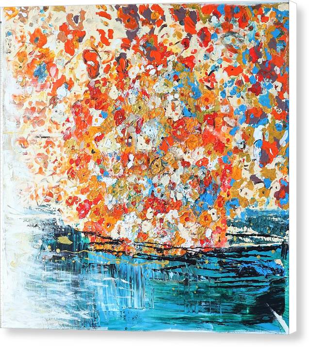 Flowers on The Water - Canvas Print