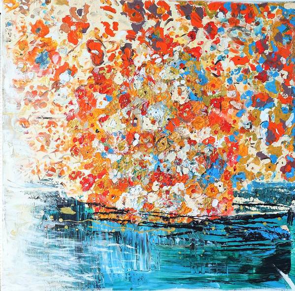 Flowers on The Water - Art Print