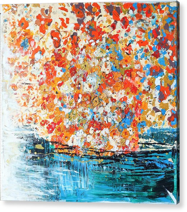 Flowers on The Water - Acrylic Print