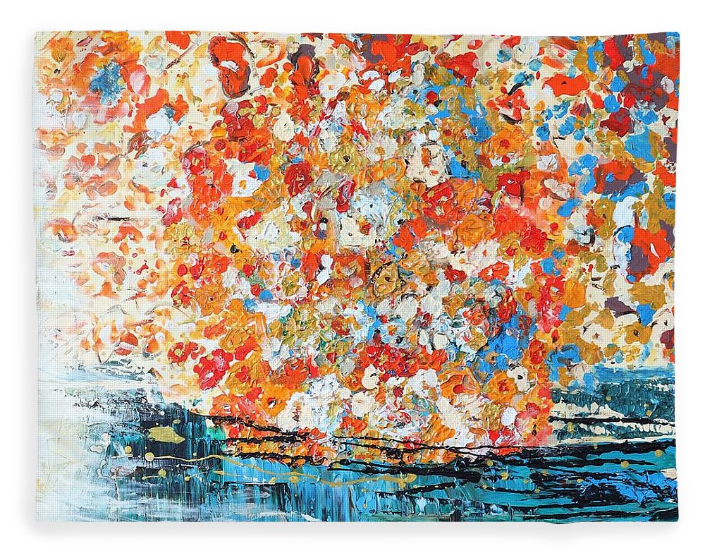 Flowers on The Water - Blanket