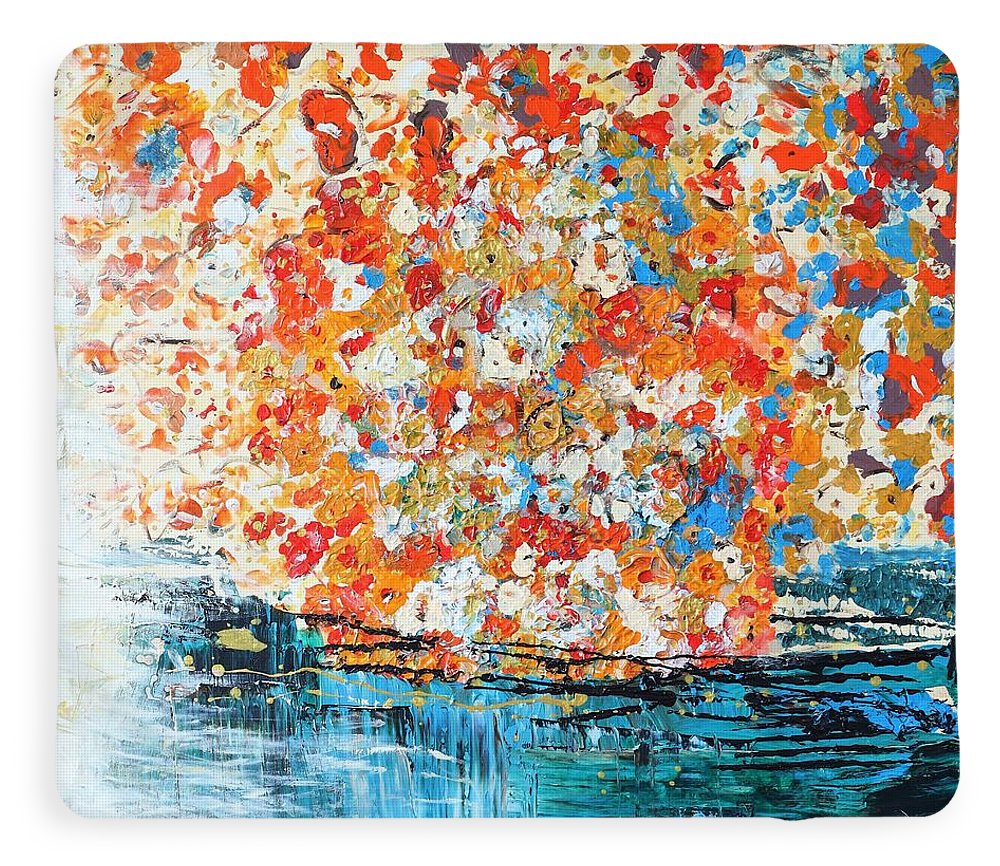 Flowers on The Water - Blanket