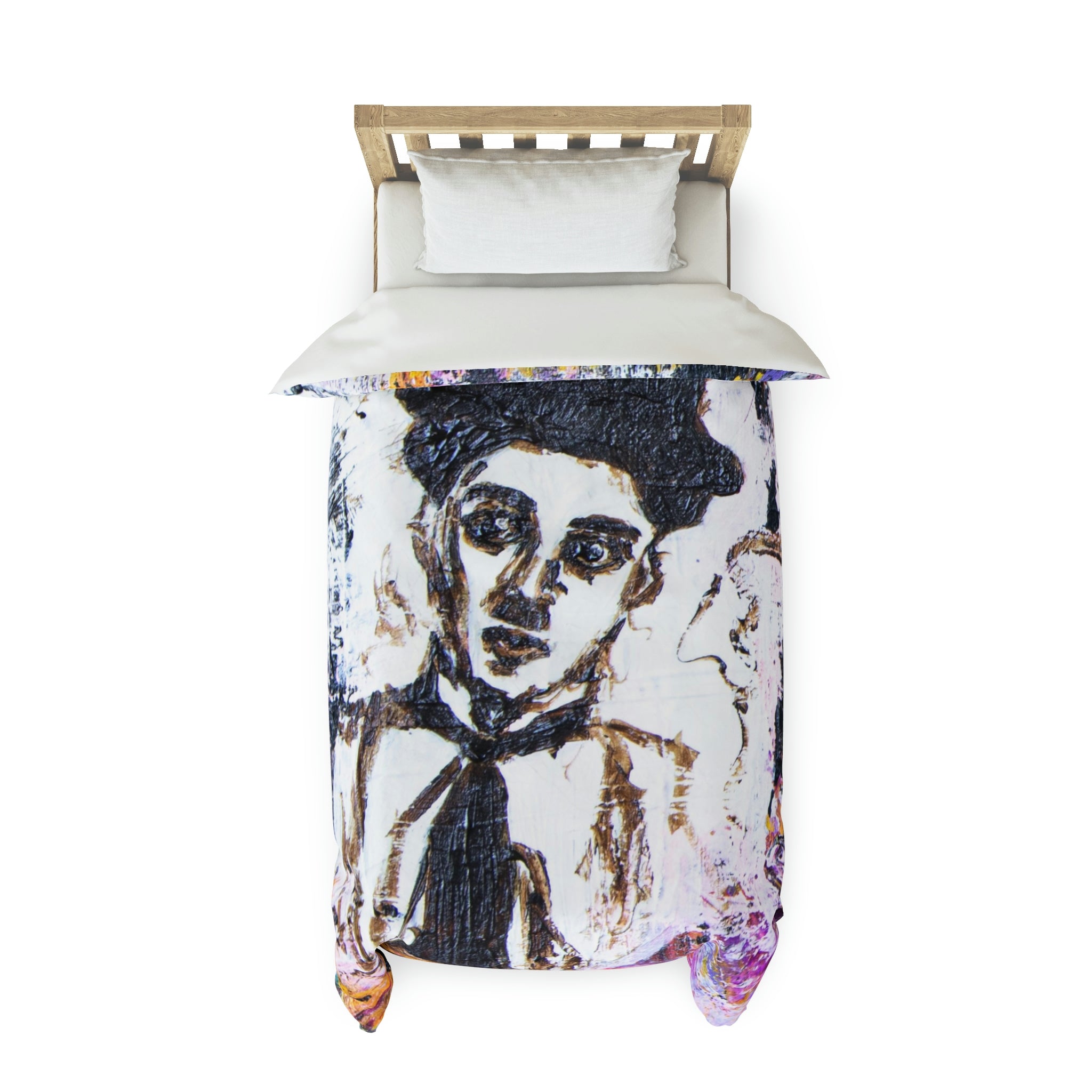 Duvet Cover,  Old Cinema Motive: Charlie Chaplin´s Face