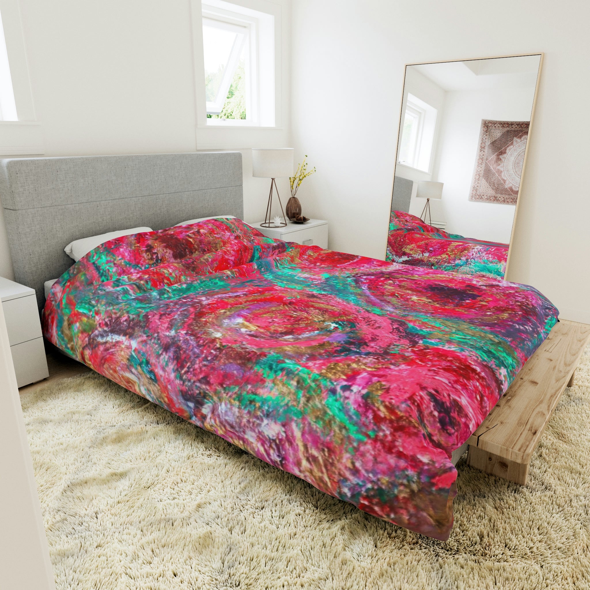 Duvet Cover, Abstract Roses