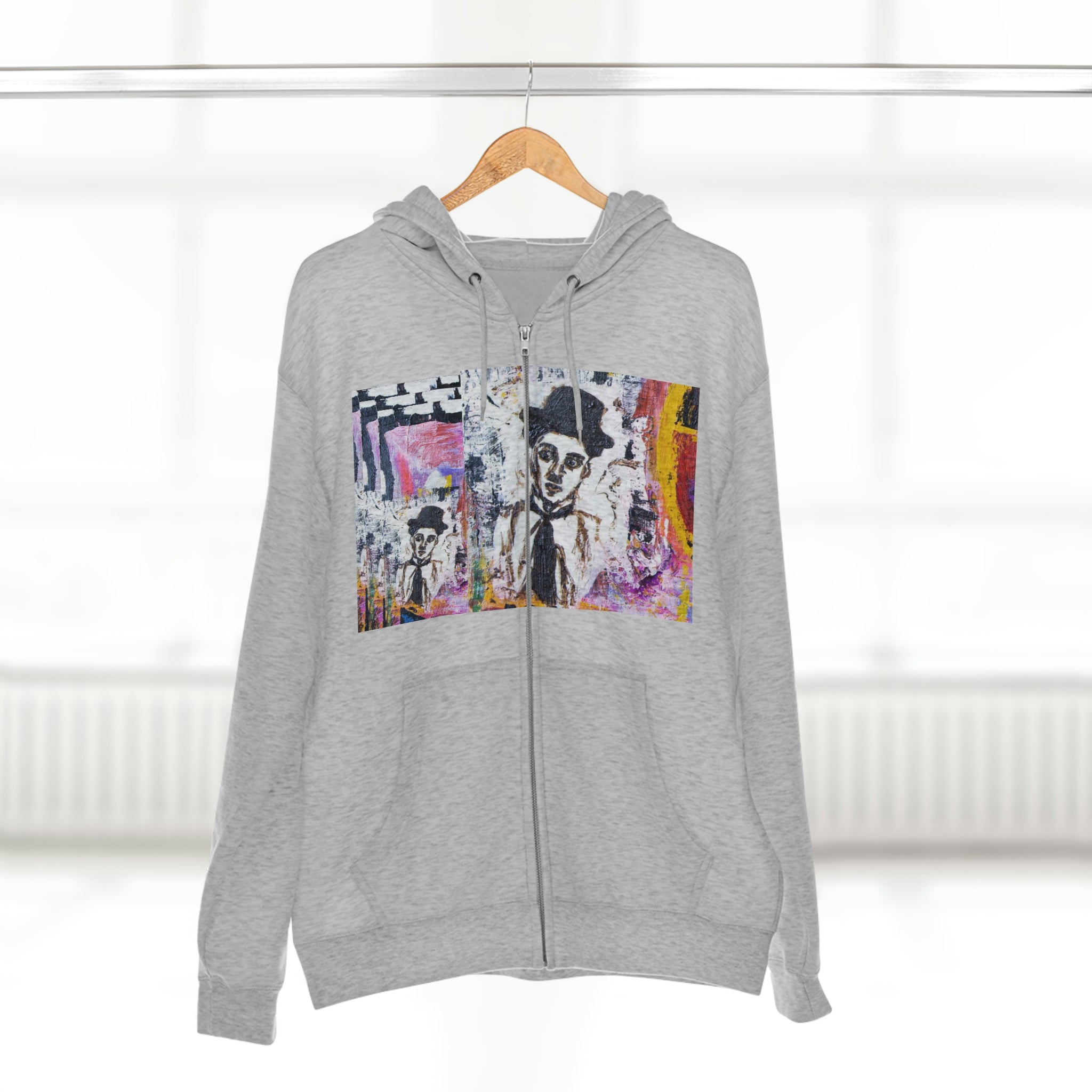 Unisex Premium Full Zip Hoodie, Stylish Artisan-Crafted Zip-Up Hoodie for Art Lovers