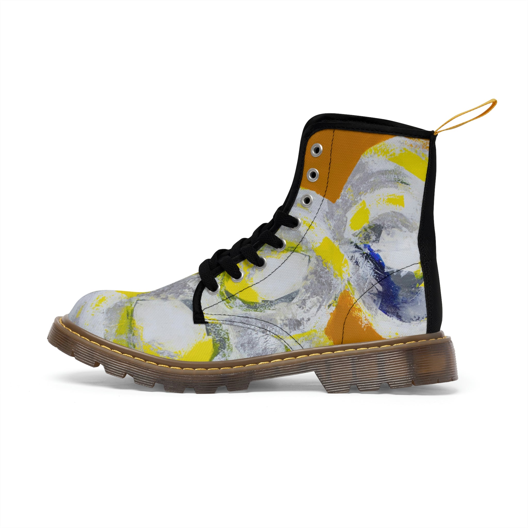 Women's Canvas Boots Womens Boots, Vegan Leather, Art On Shoes