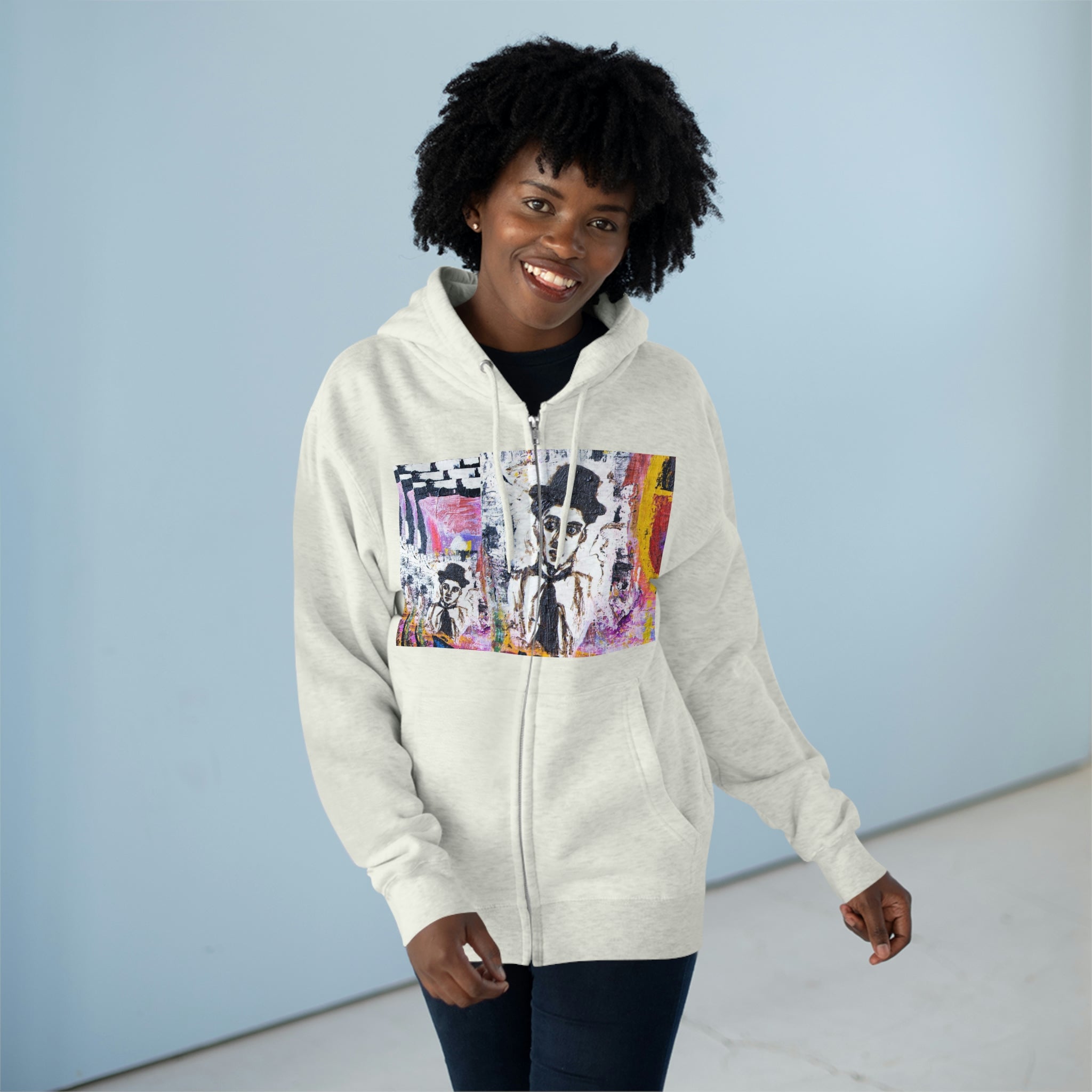 Unisex Premium Full Zip Hoodie, Stylish Artisan-Crafted Zip-Up Hoodie for Art Lovers