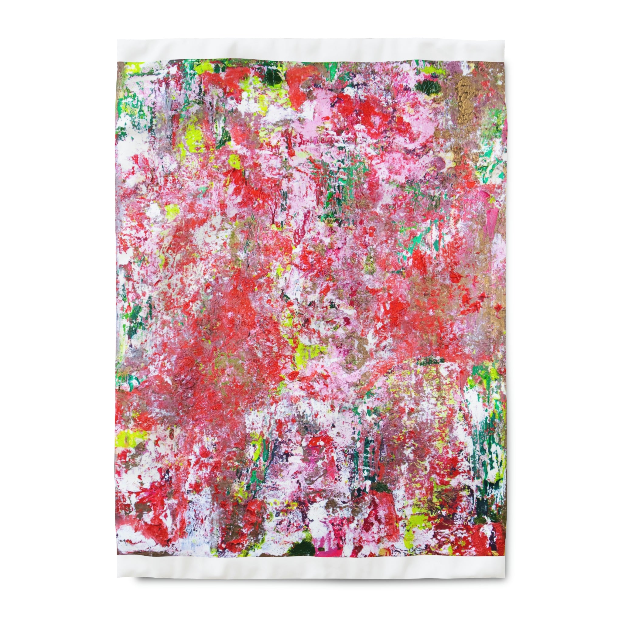 Duvet Cover, Red Abstract Art