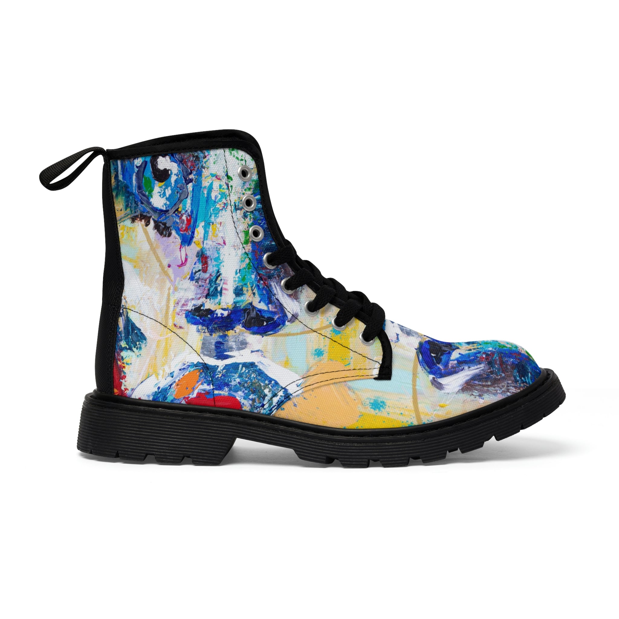 Women's Canvas Boots Womens Boots, Vegan Leather