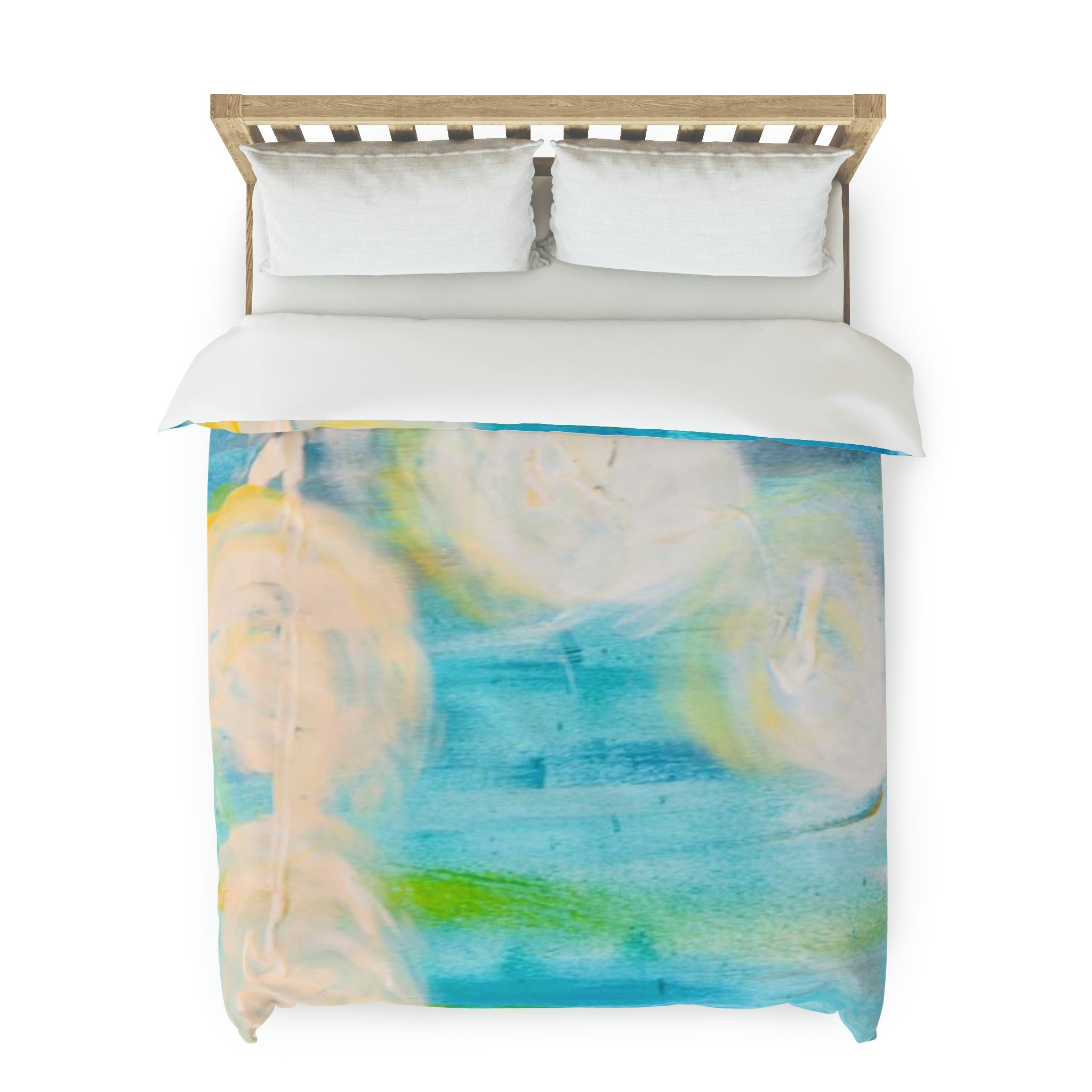 Duvet Cover,  Blue, Acrylic Colors Of Water