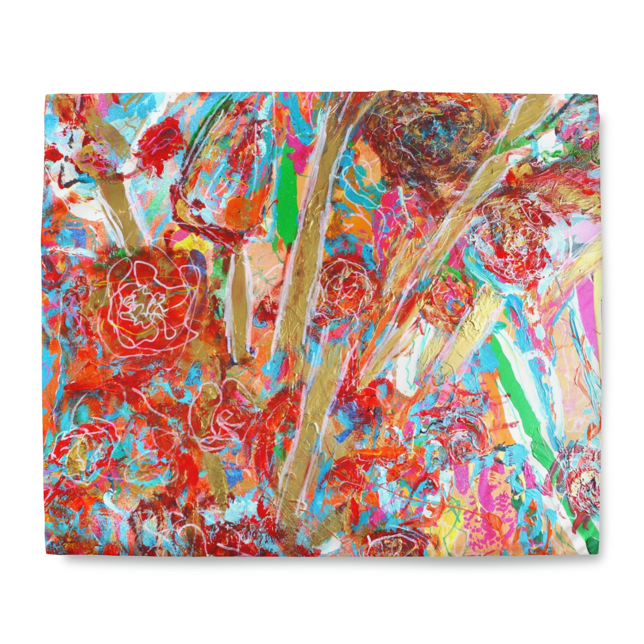 Duvet Cover, Abstract Flowers