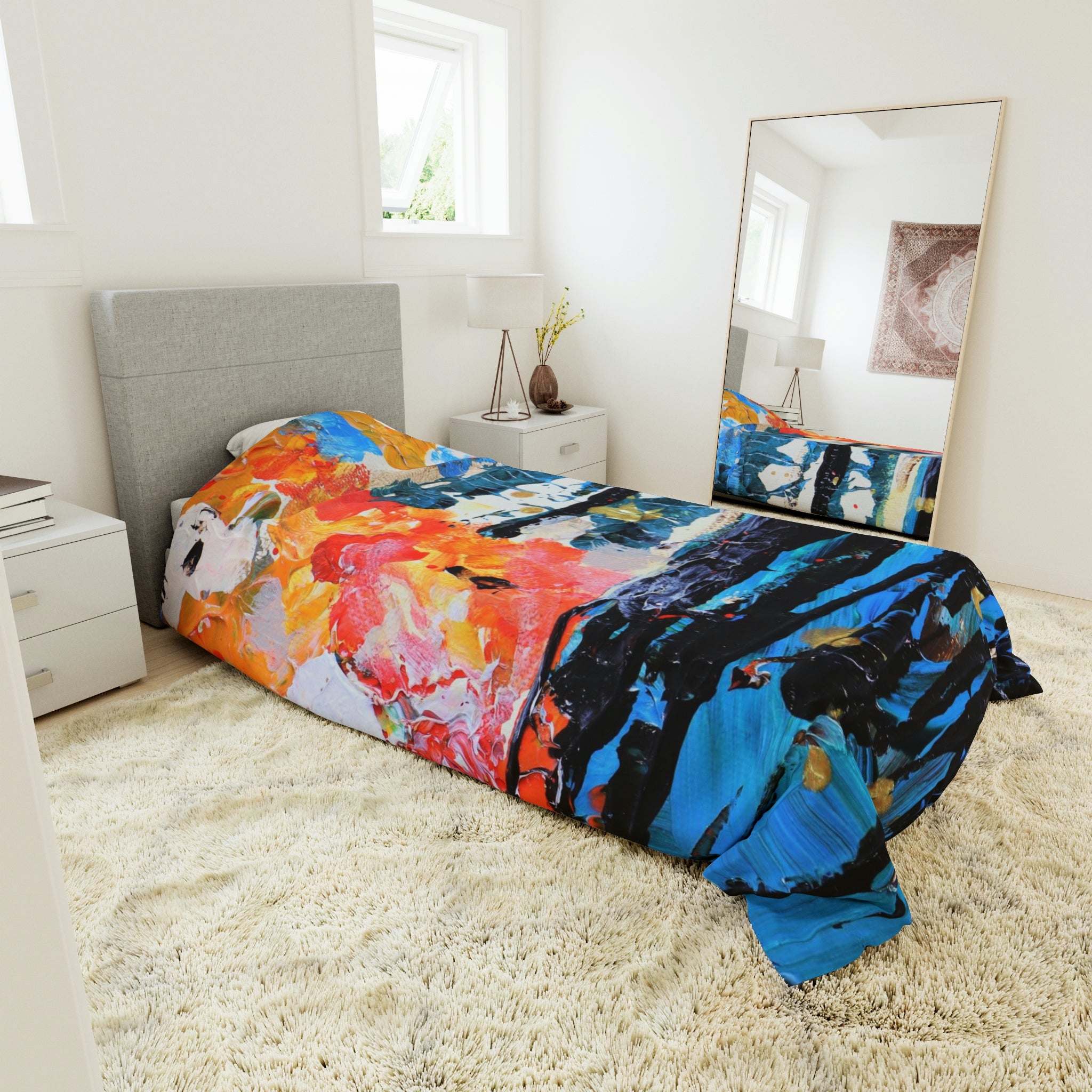 Duvet Cover,  Flowers On A Water