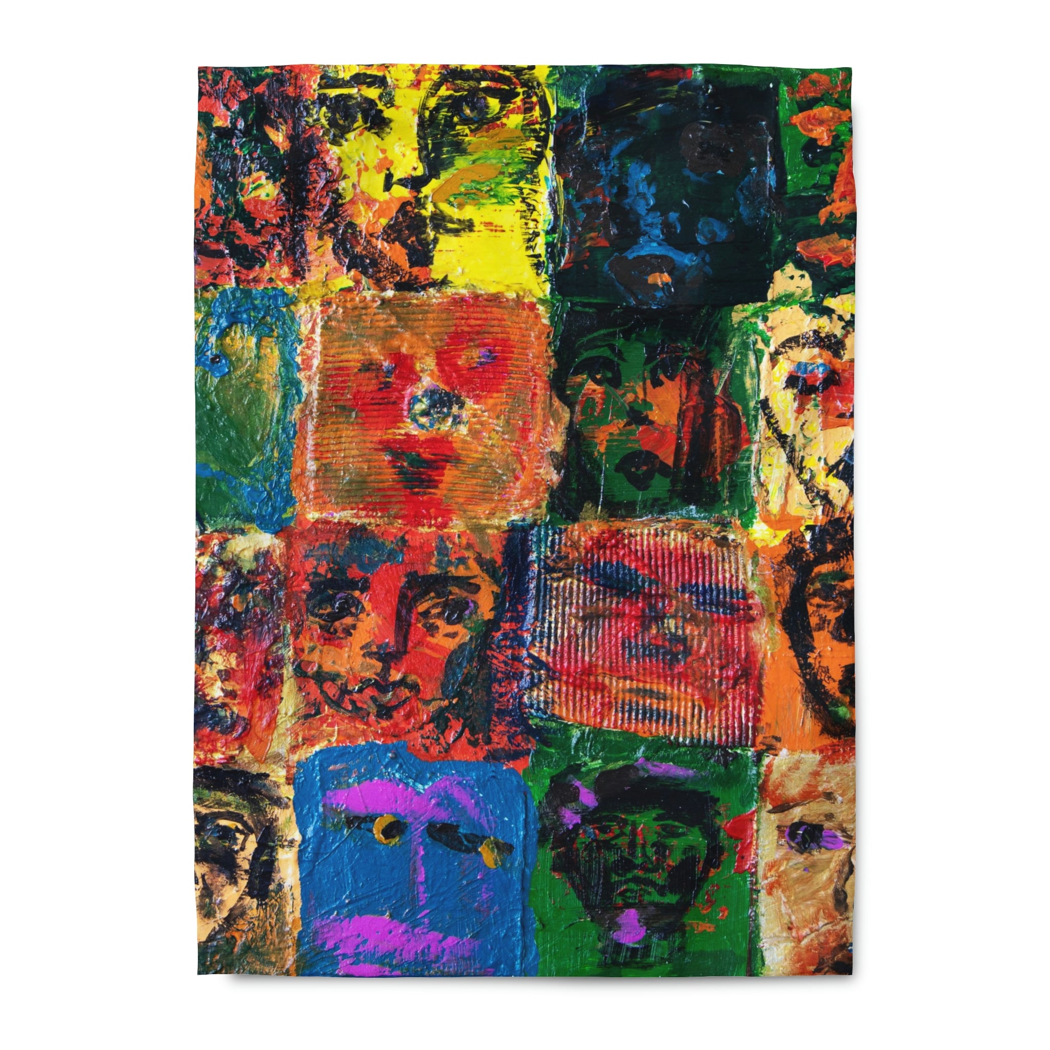 Duvet Cover,  Abstract Faces