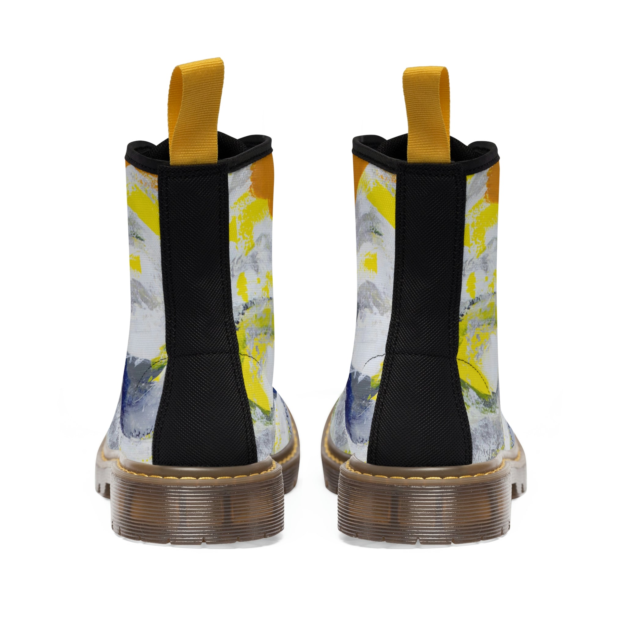 Women's Canvas Boots Womens Boots, Vegan Leather, Art On Shoes