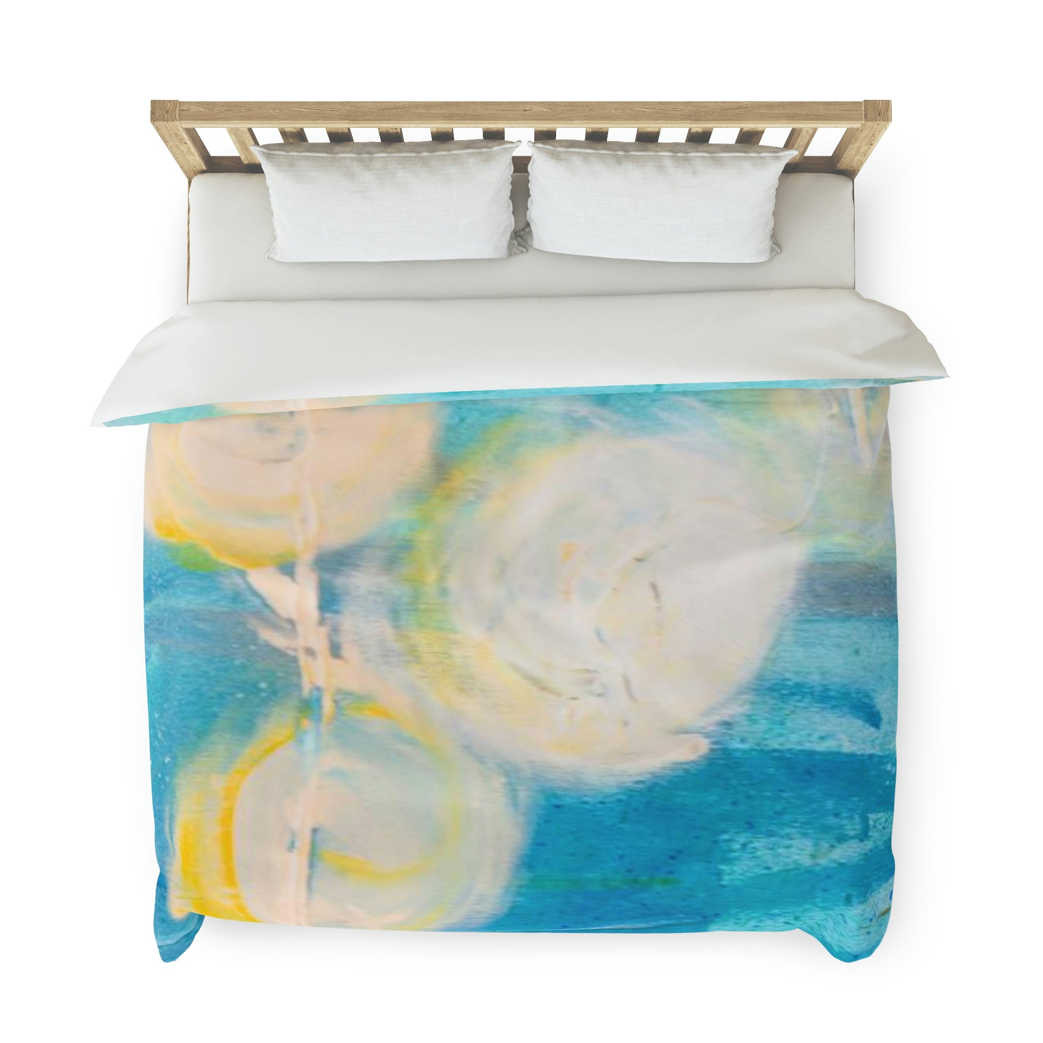 Duvet Cover,  Blue, Acrylic Colors Of Water