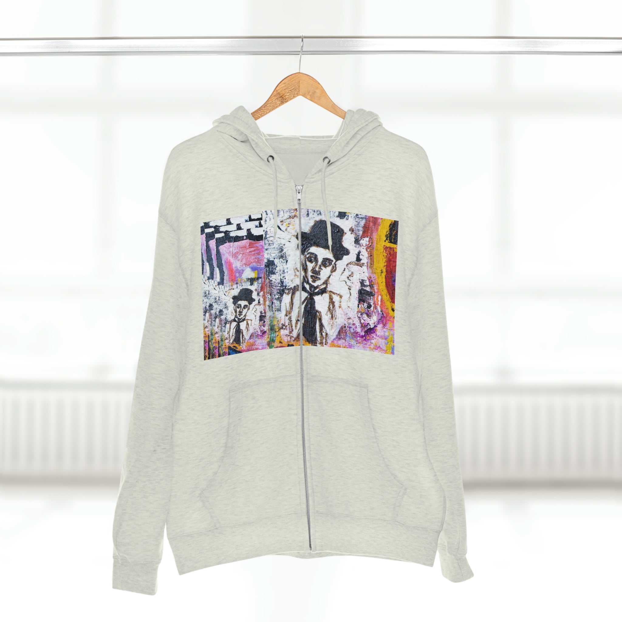 Unisex Premium Full Zip Hoodie, Stylish Artisan-Crafted Zip-Up Hoodie for Art Lovers