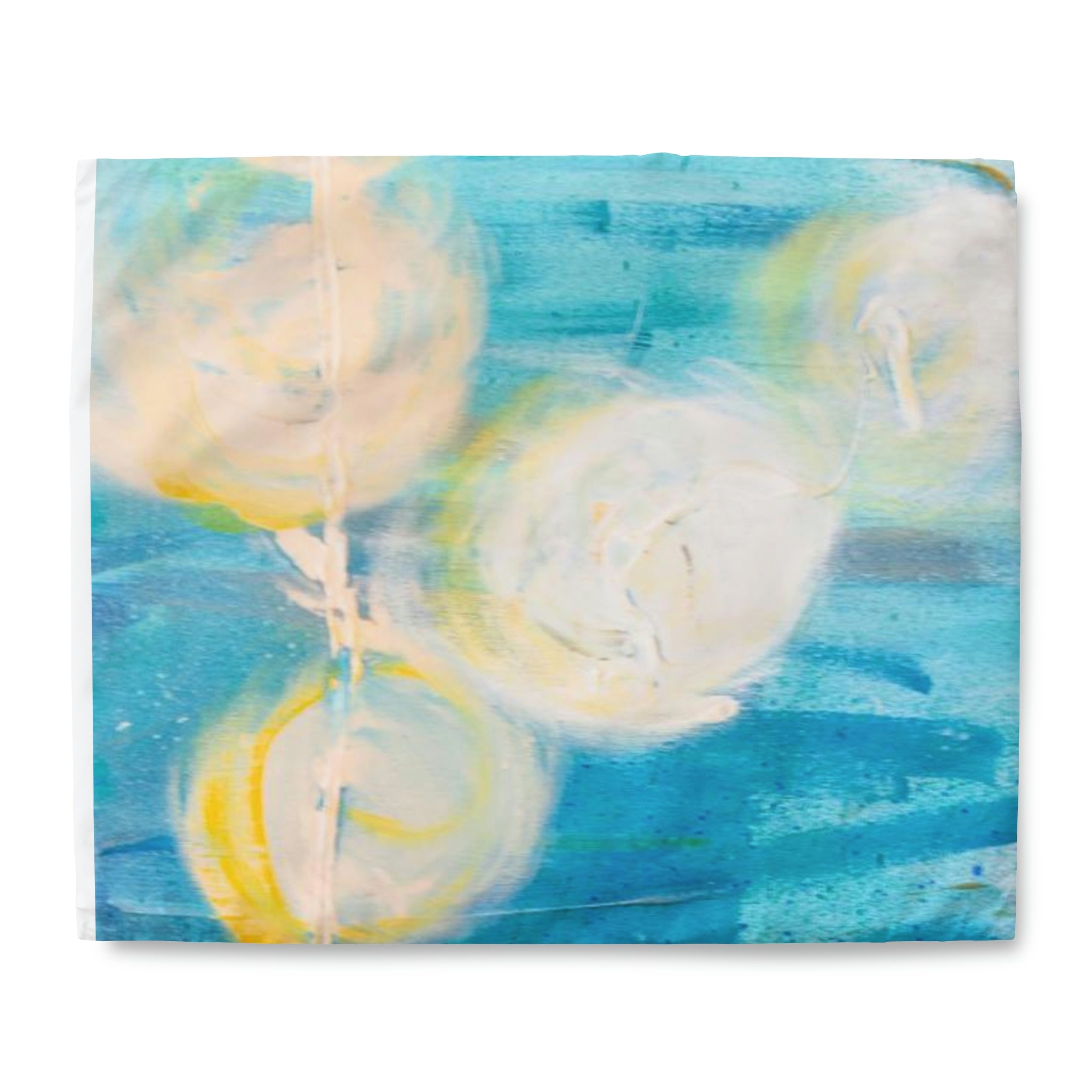 Duvet Cover,  Blue, Acrylic Colors Of Water