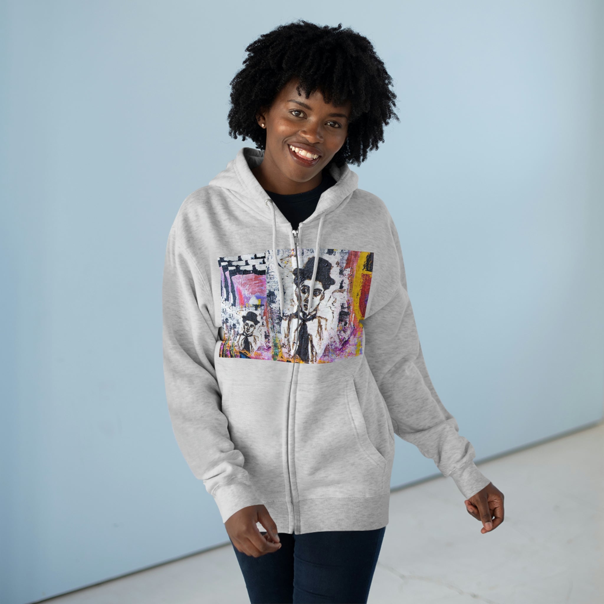 Unisex Premium Full Zip Hoodie, Stylish Artisan-Crafted Zip-Up Hoodie for Art Lovers