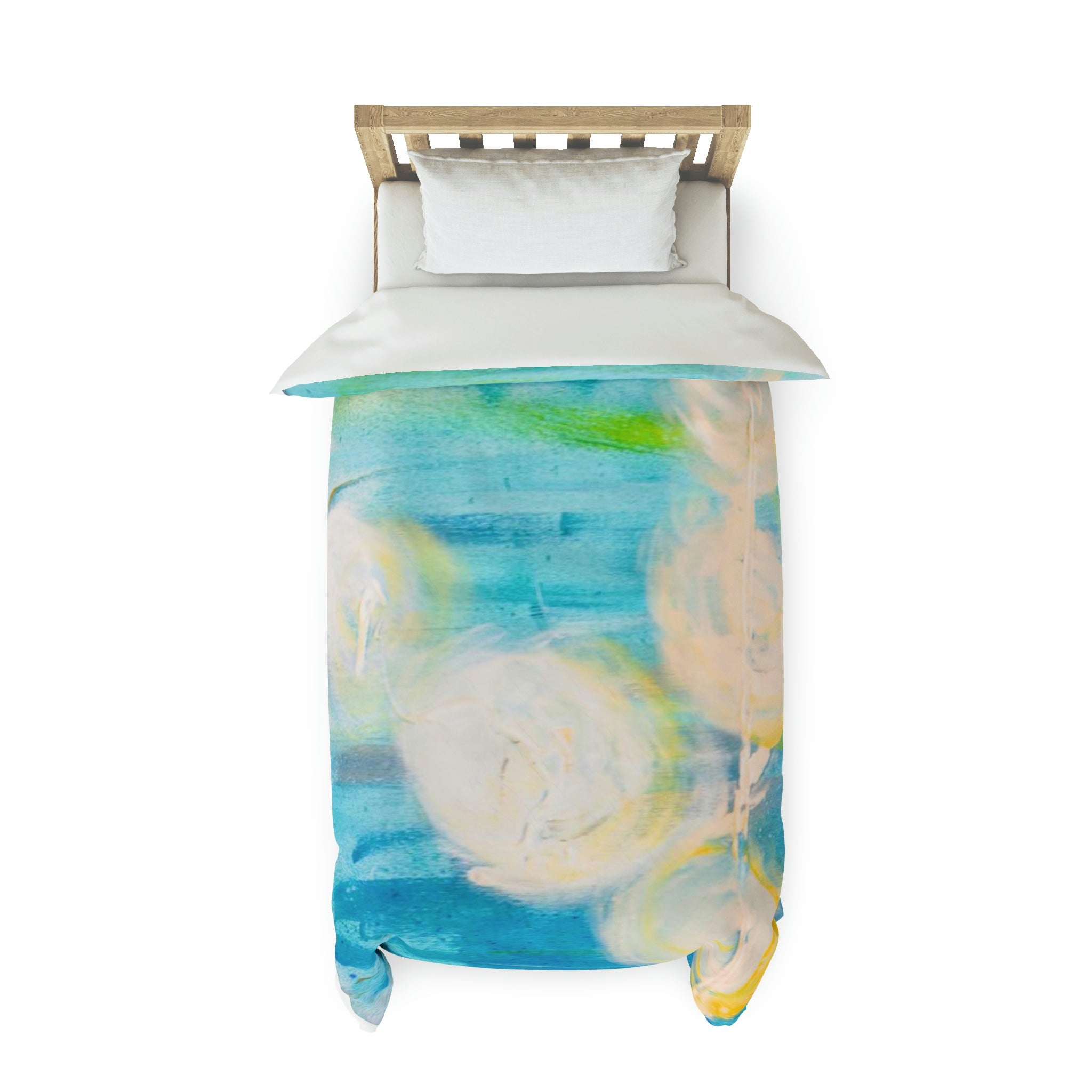 Duvet Cover,  Blue, Acrylic Colors Of Water