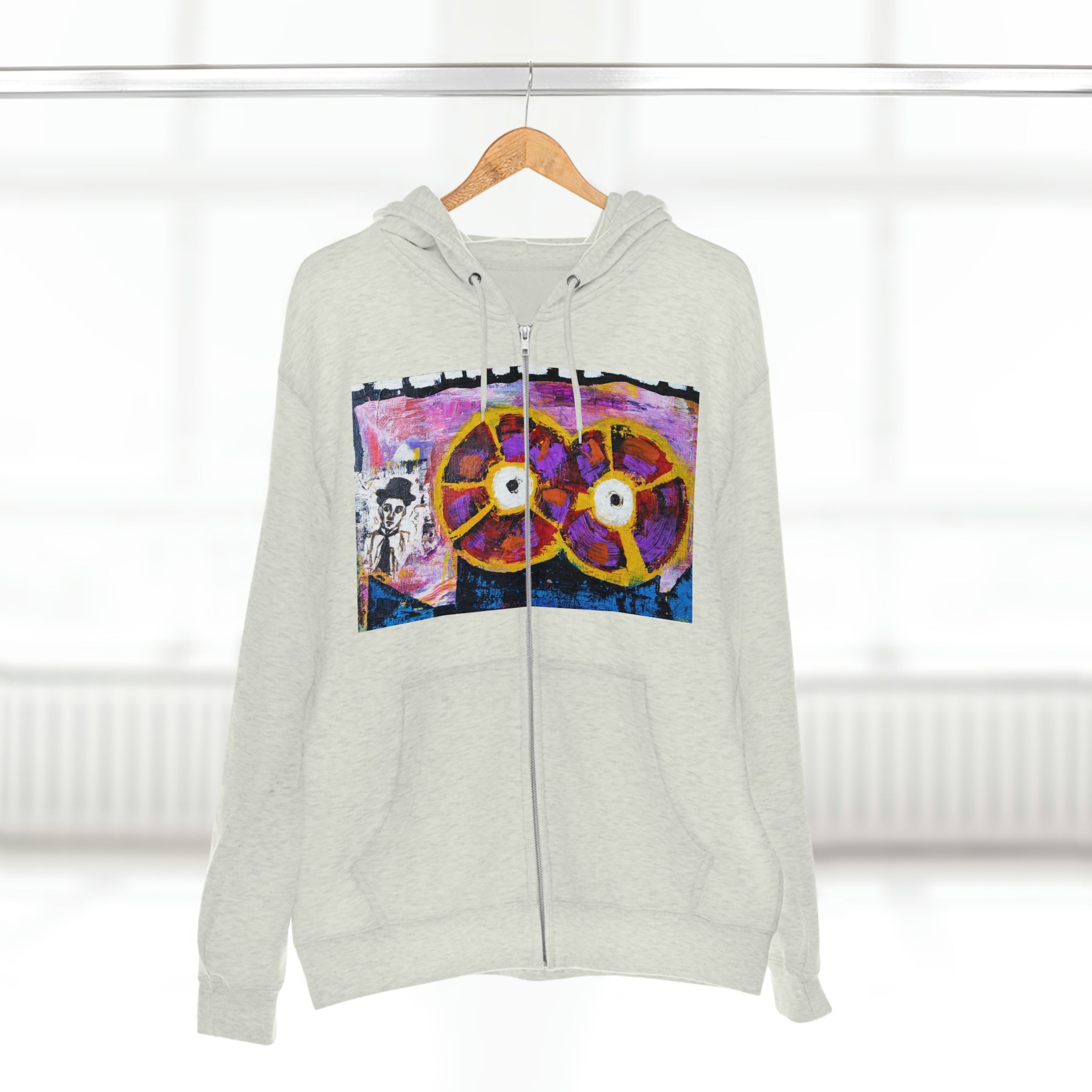 Unisex Premium Full Zip Hoodie, Stylish Artisan-Crafted Zip-Up Hoodie for Art Lovers