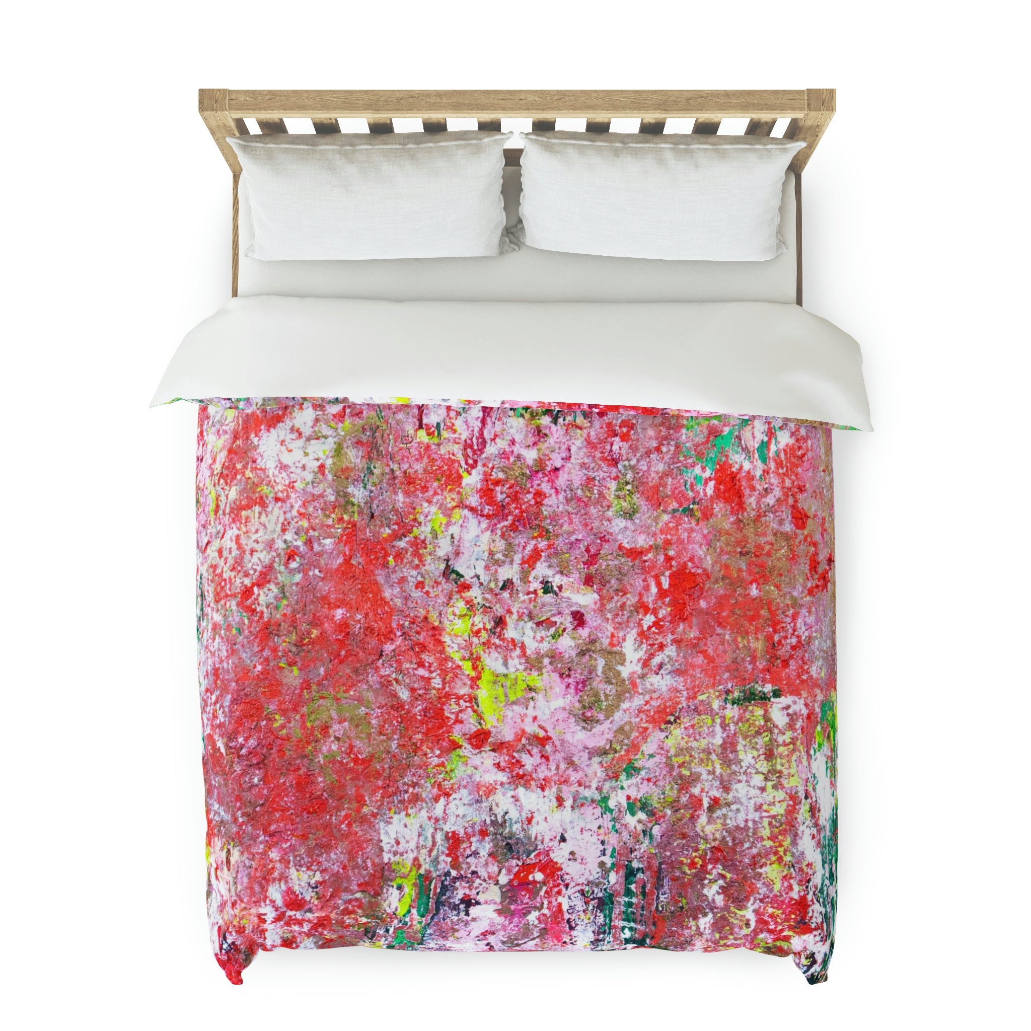 Duvet Cover, Red Abstract Art