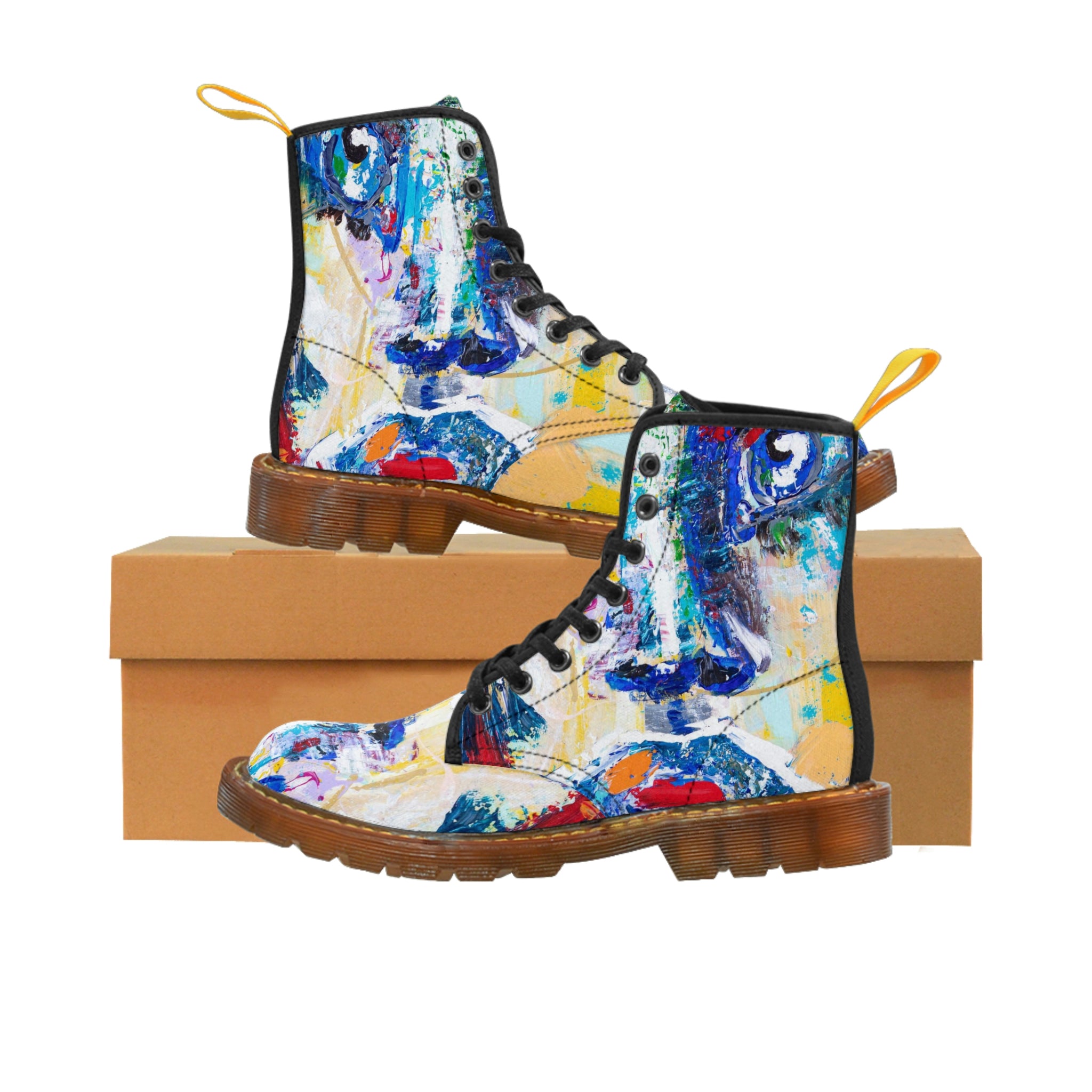 Women's Canvas Boots Womens Boots, Vegan Leather