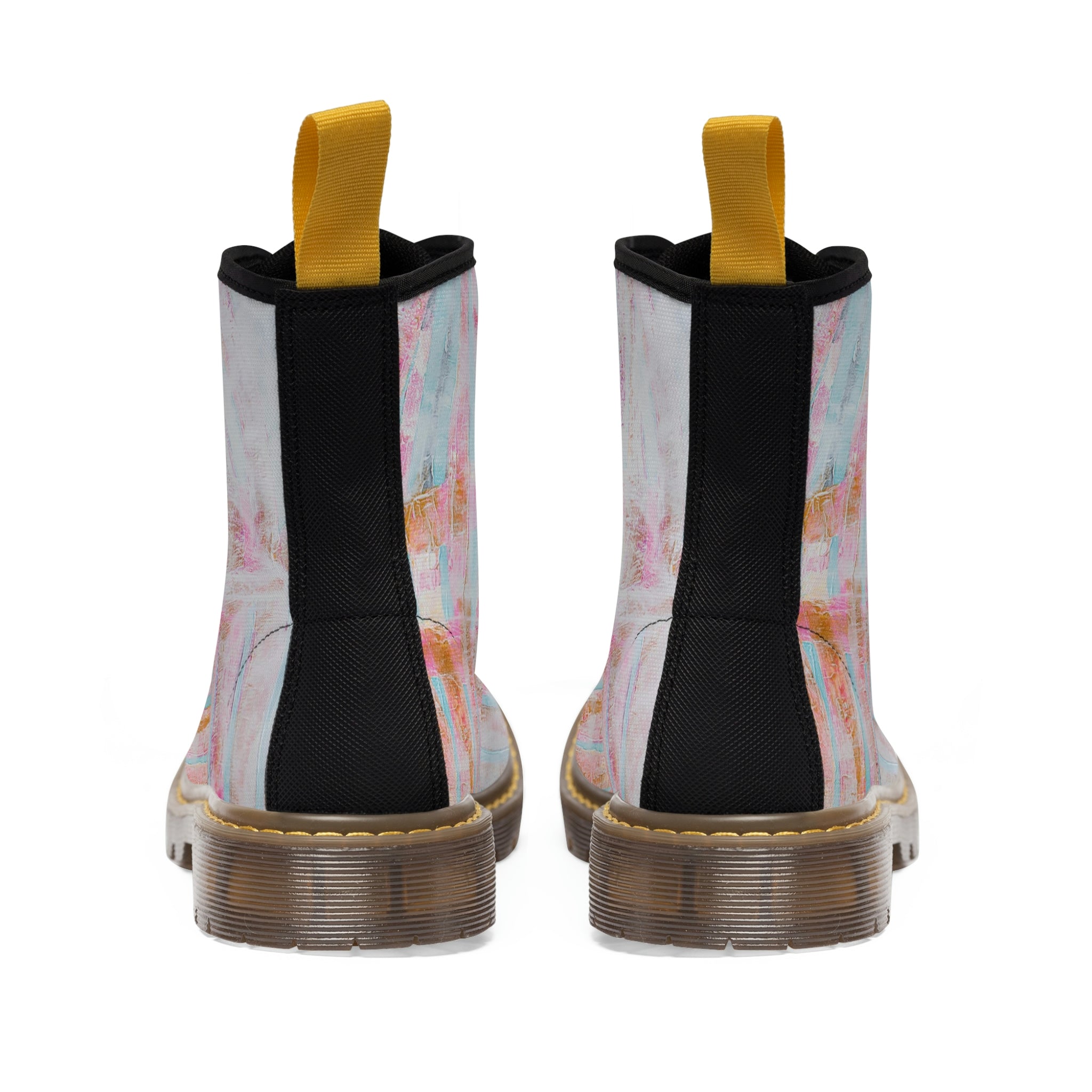 Women's Canvas Boots Womens Boots, Vegan Leather, Art On Shoes