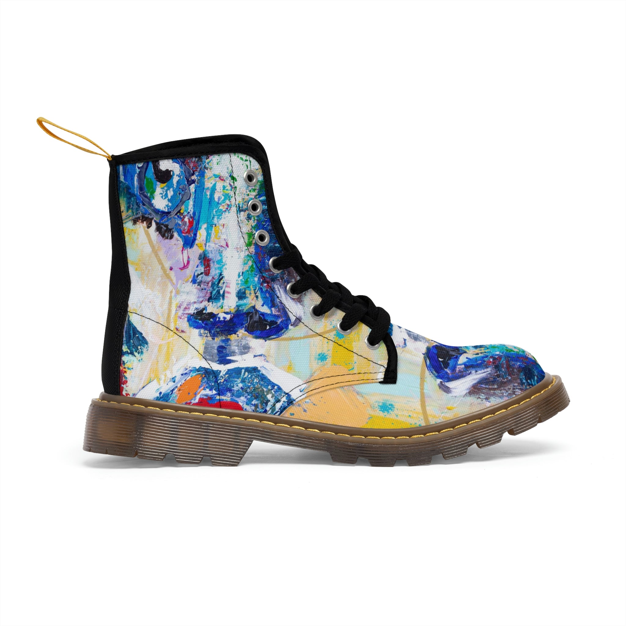 Women's Canvas Boots Womens Boots, Vegan Leather