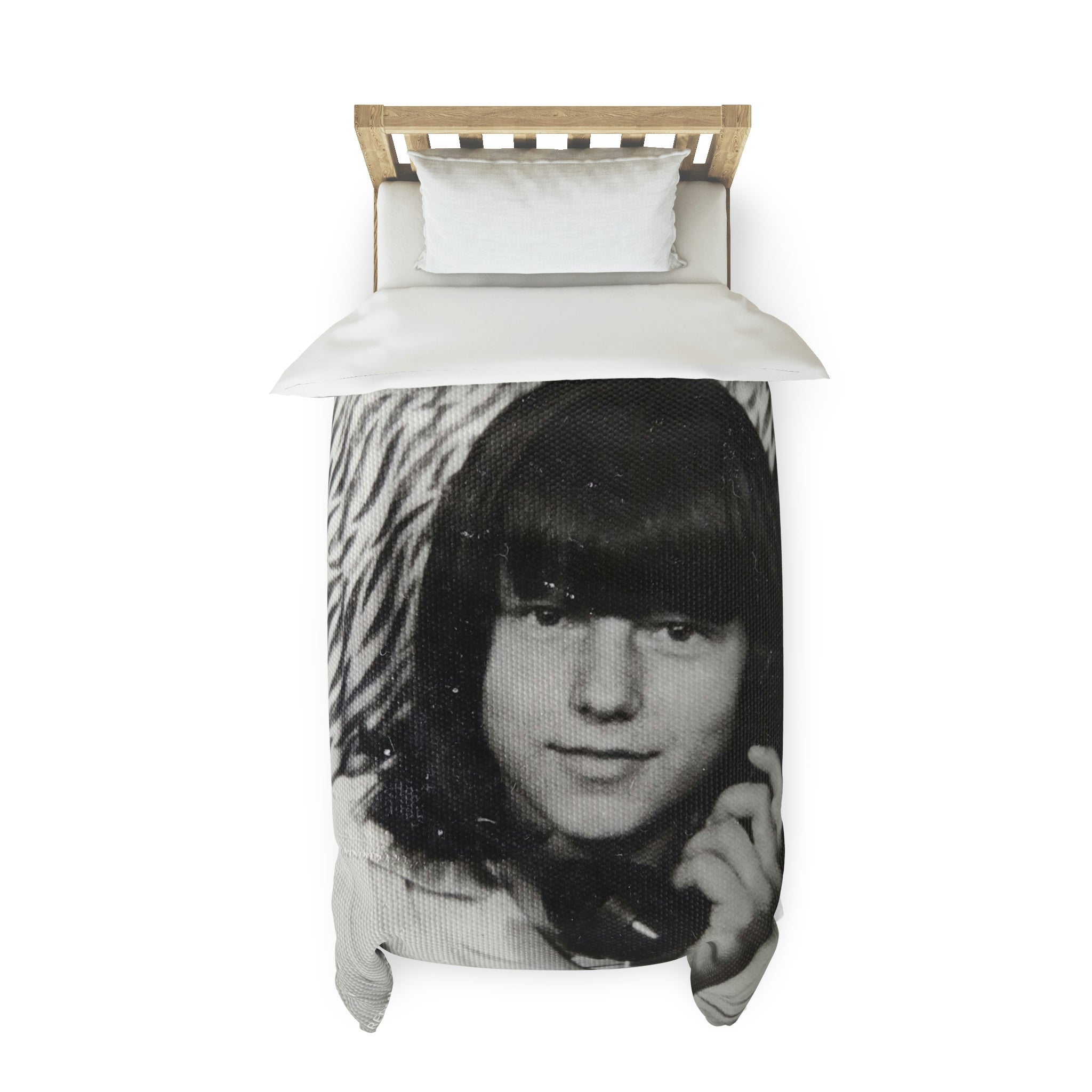 Duvet Cover,  Black and White, I Am Calling You