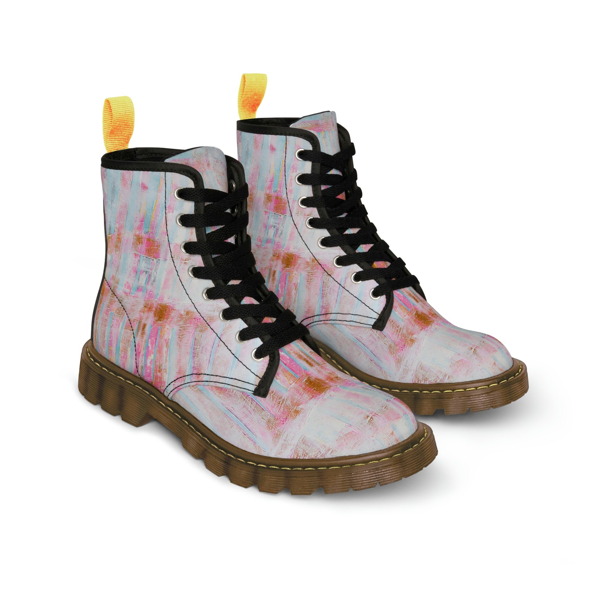 Women's Canvas Boots Womens Boots, Vegan Leather, Art On Shoes