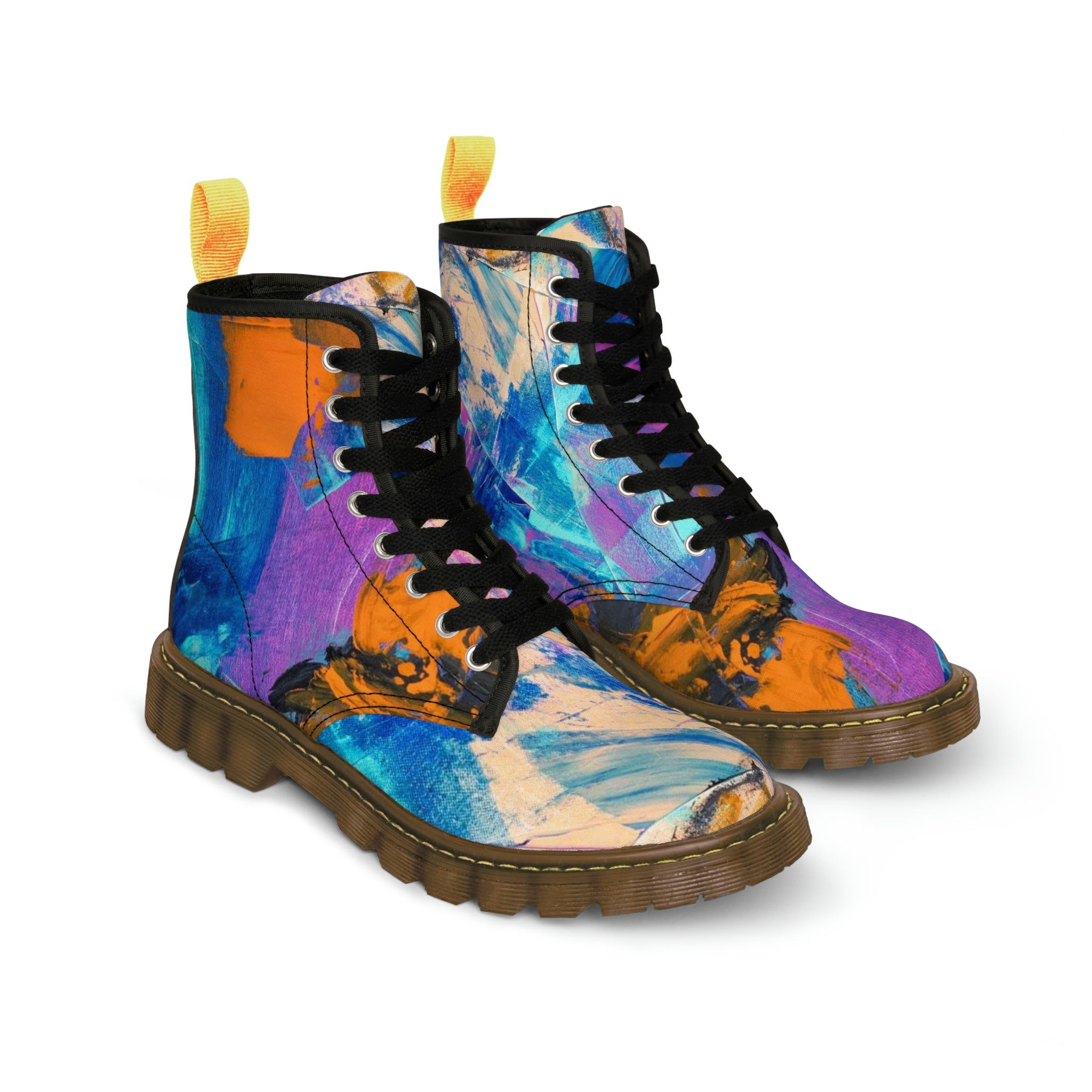 Women's Canvas Boots Womens Boots, Vegan Leather