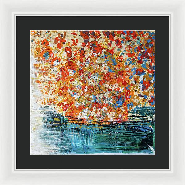 Flowers On The Water - Framed Print