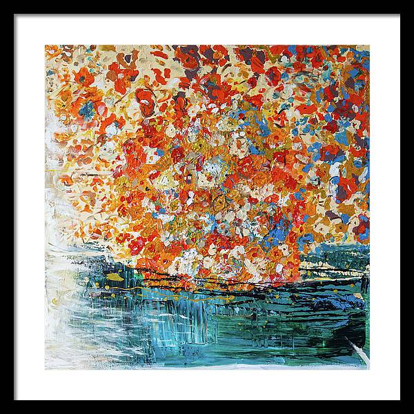 Flowers On The Water - Framed Print