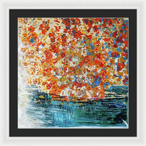 Flowers On The Water - Framed Print