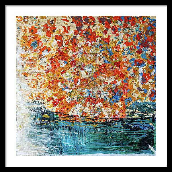 Flowers On The Water - Framed Print