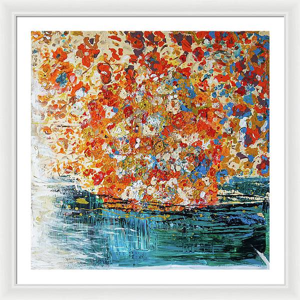 Flowers On The Water - Framed Print