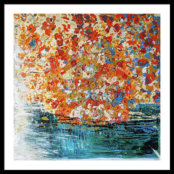 Flowers On The Water - Framed Print