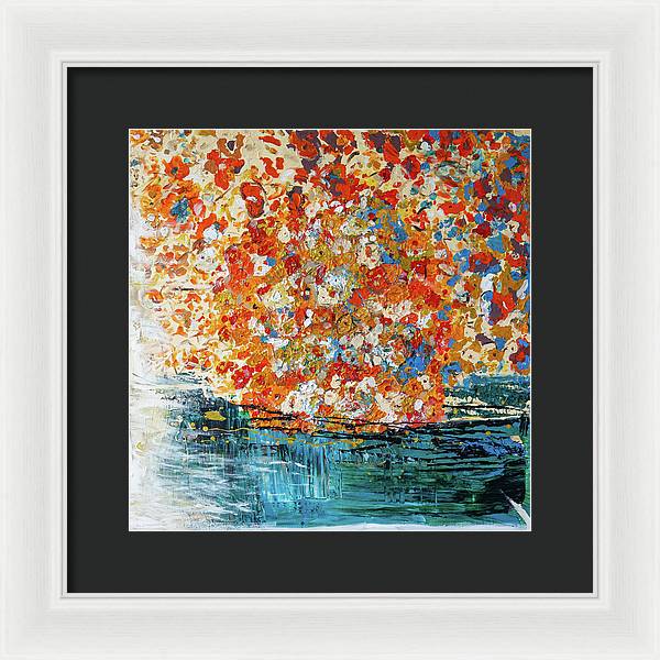 Flowers On The Water - Framed Print