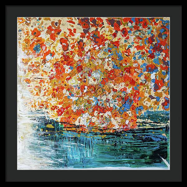 Flowers On The Water - Framed Print